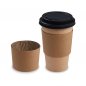Preview: 1000 Stk. Becherbanderolen Bechermanschetten braun für Becher Ø 80 mm Jackets
